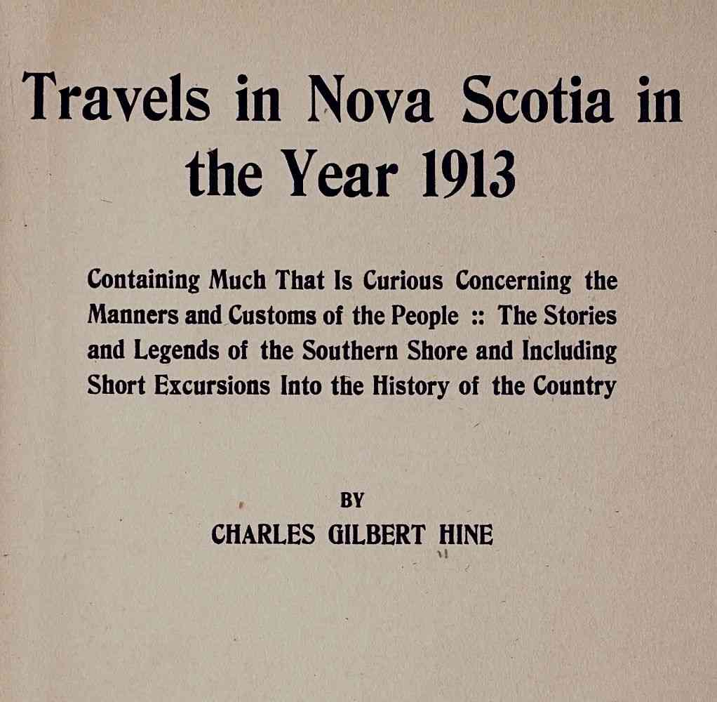 Travels in Nova Scotia in the Year 1913 cover