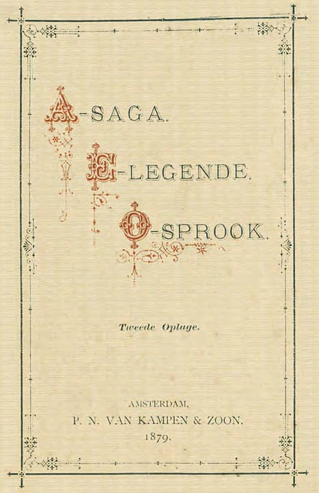 A-Saga, E-Legende, O-Sprook cover