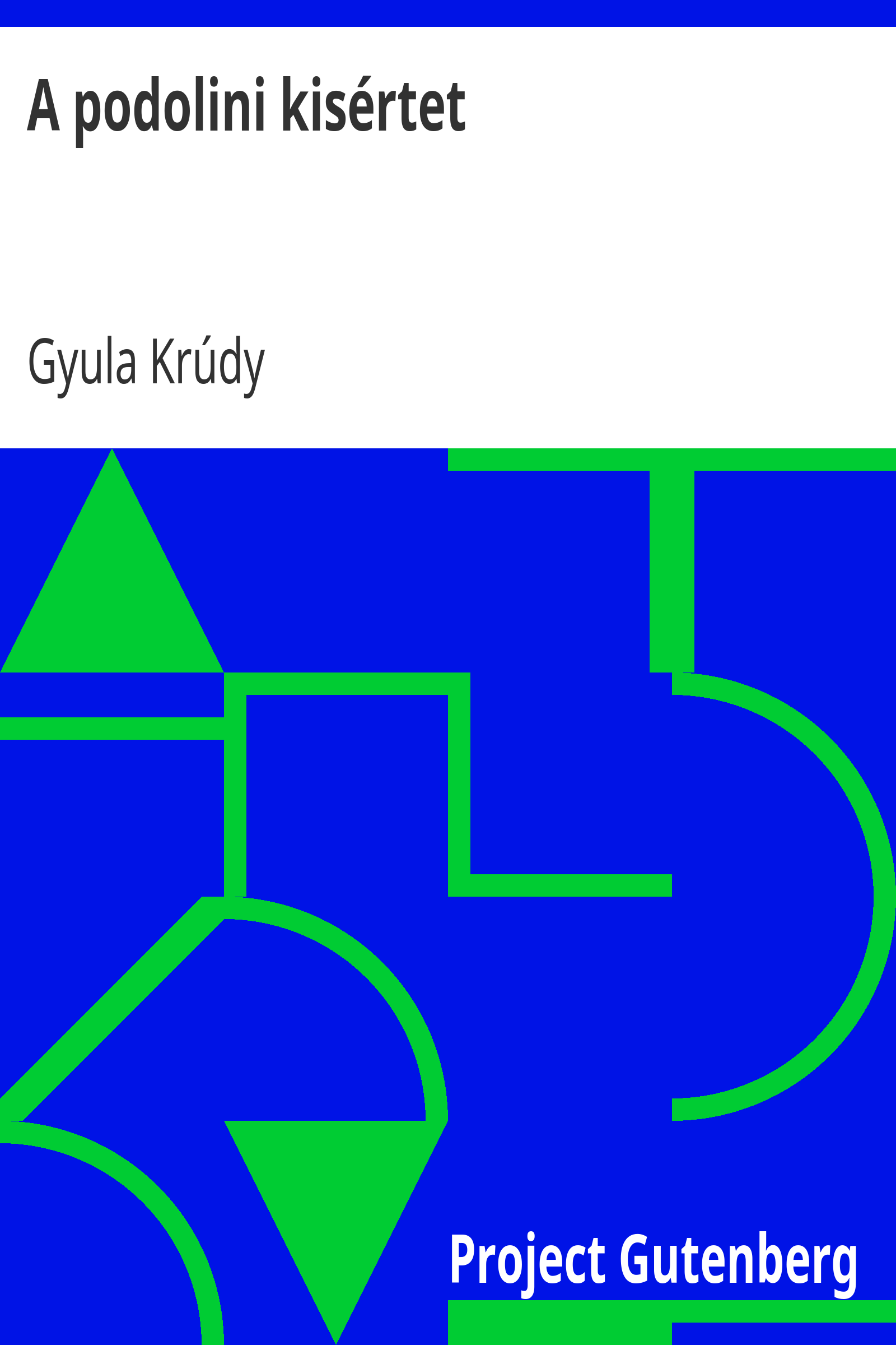 A podolini kisértet cover