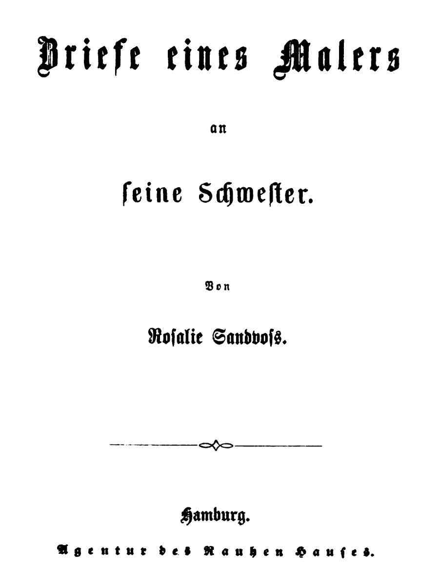 Briefe eines Malers an seine Schwester cover
