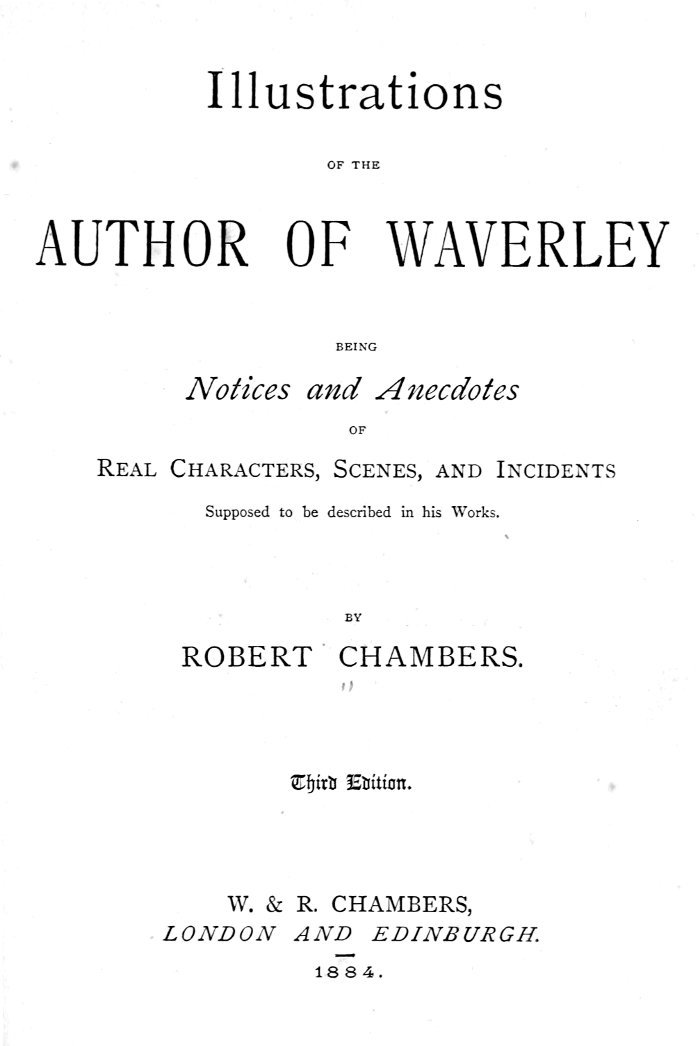 Illustrations of the author of Waverley cover
