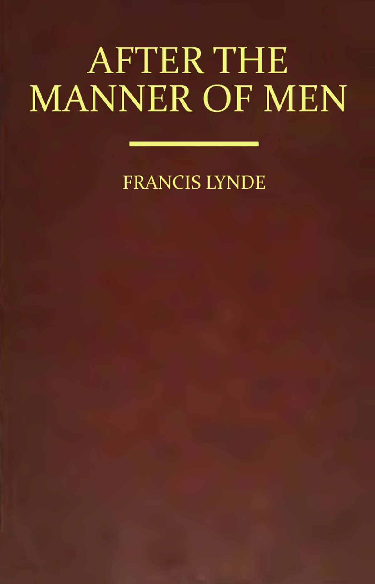 After the Manner of Men cover