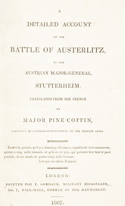 A Detailed Account of the Battle of Austerlitz cover