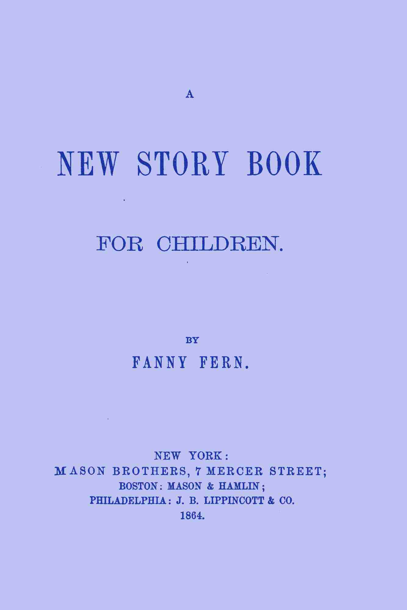 A New Story Book for Children cover