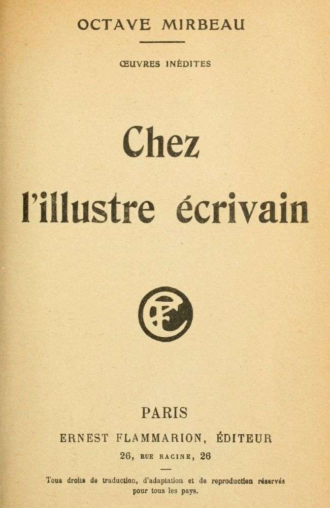 Chez l'illustre Écrivain cover