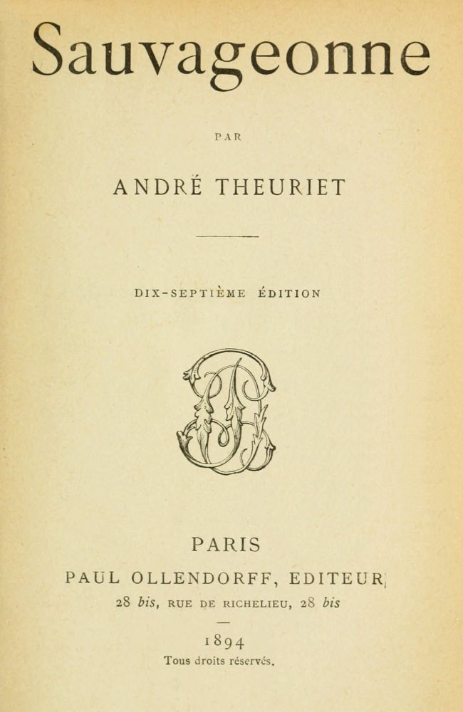 Sauvageonne cover