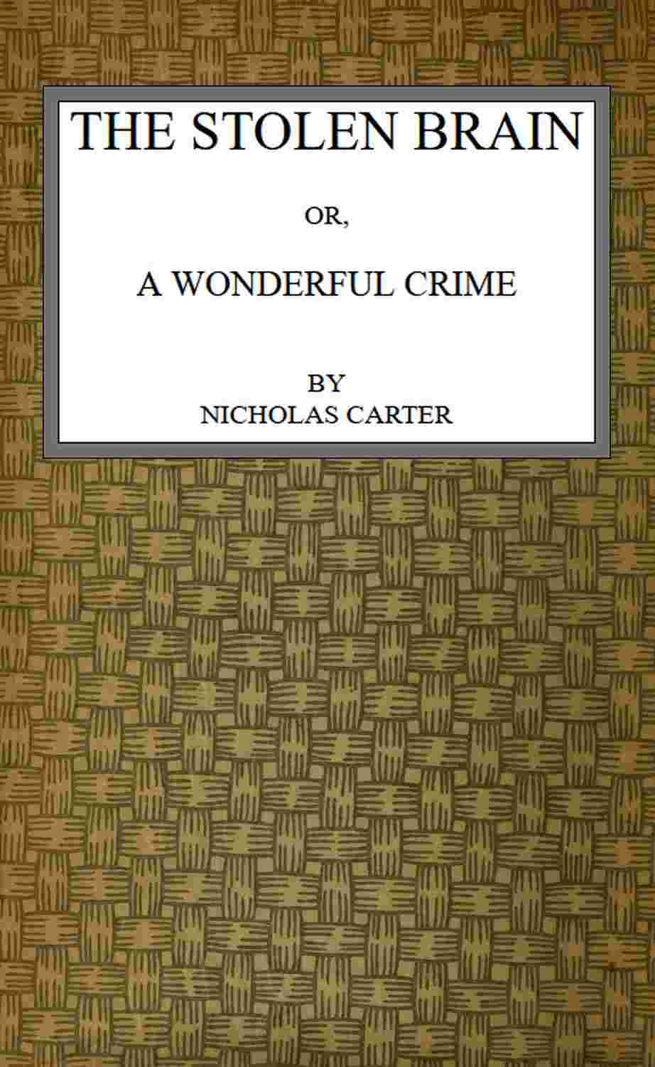 The Stolen Brain; Or, A Wonderful Crime cover