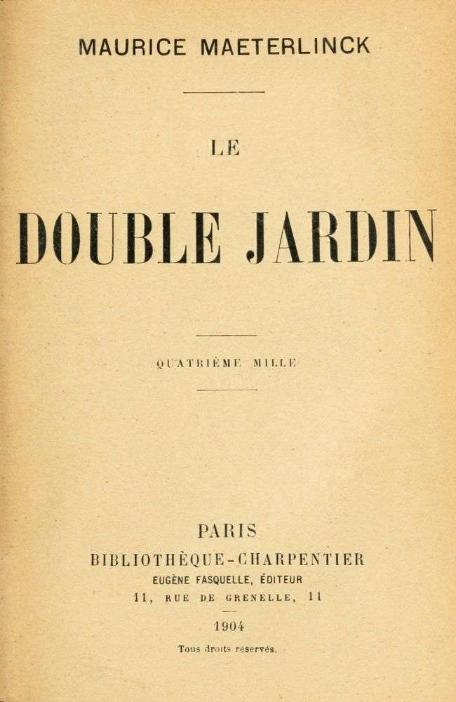 Le Double Jardin cover