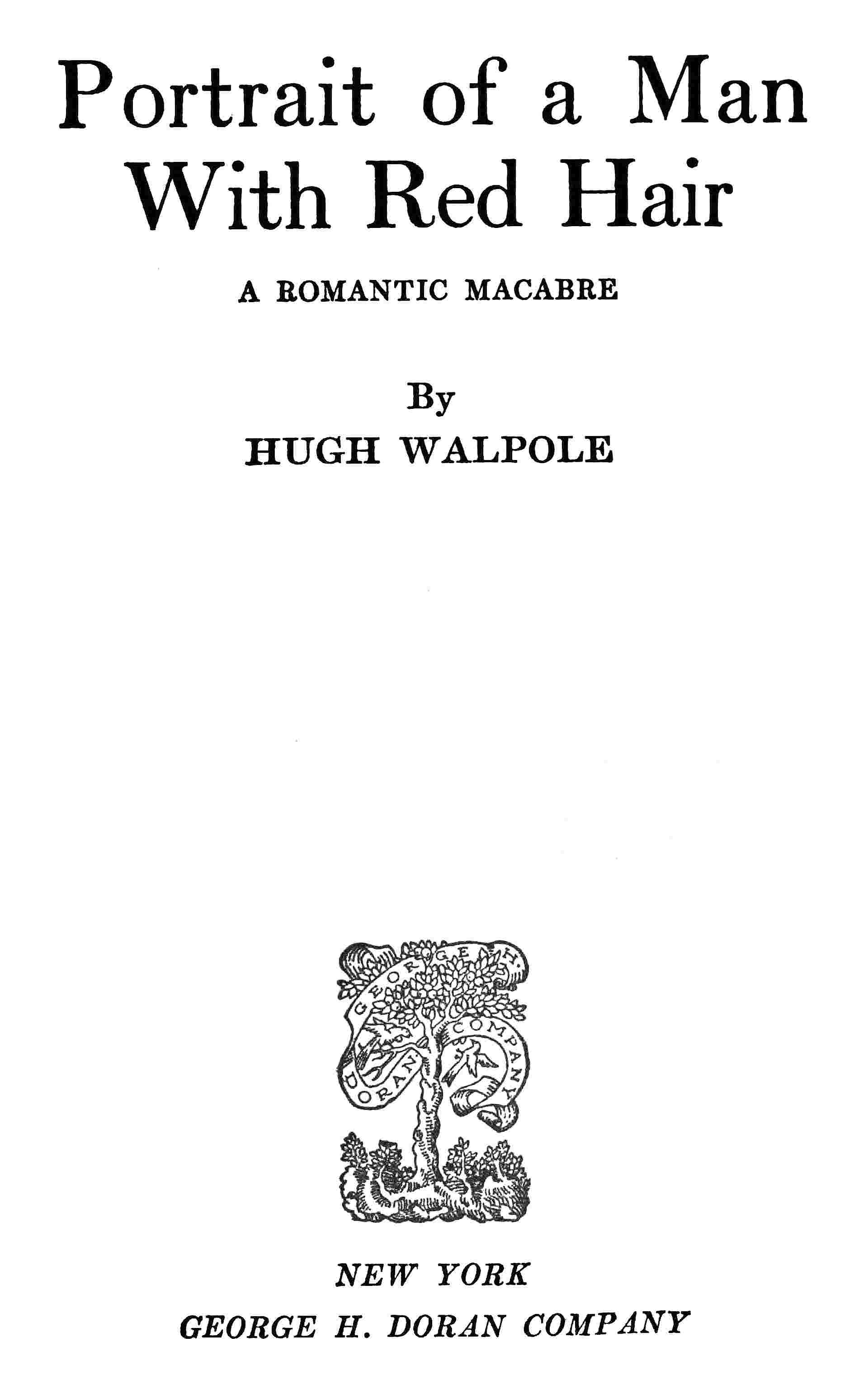 Portrait of a Man with Red Hair: A Romantic Macabre cover