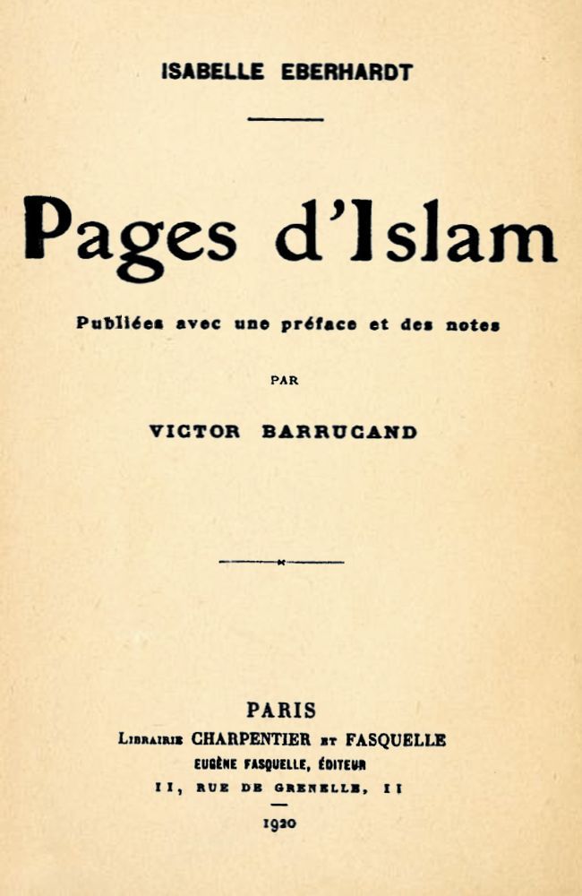 Pages d'Islam cover
