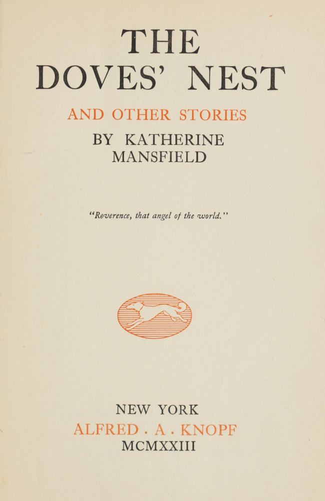 The Doves' Nest, and Other Stories cover