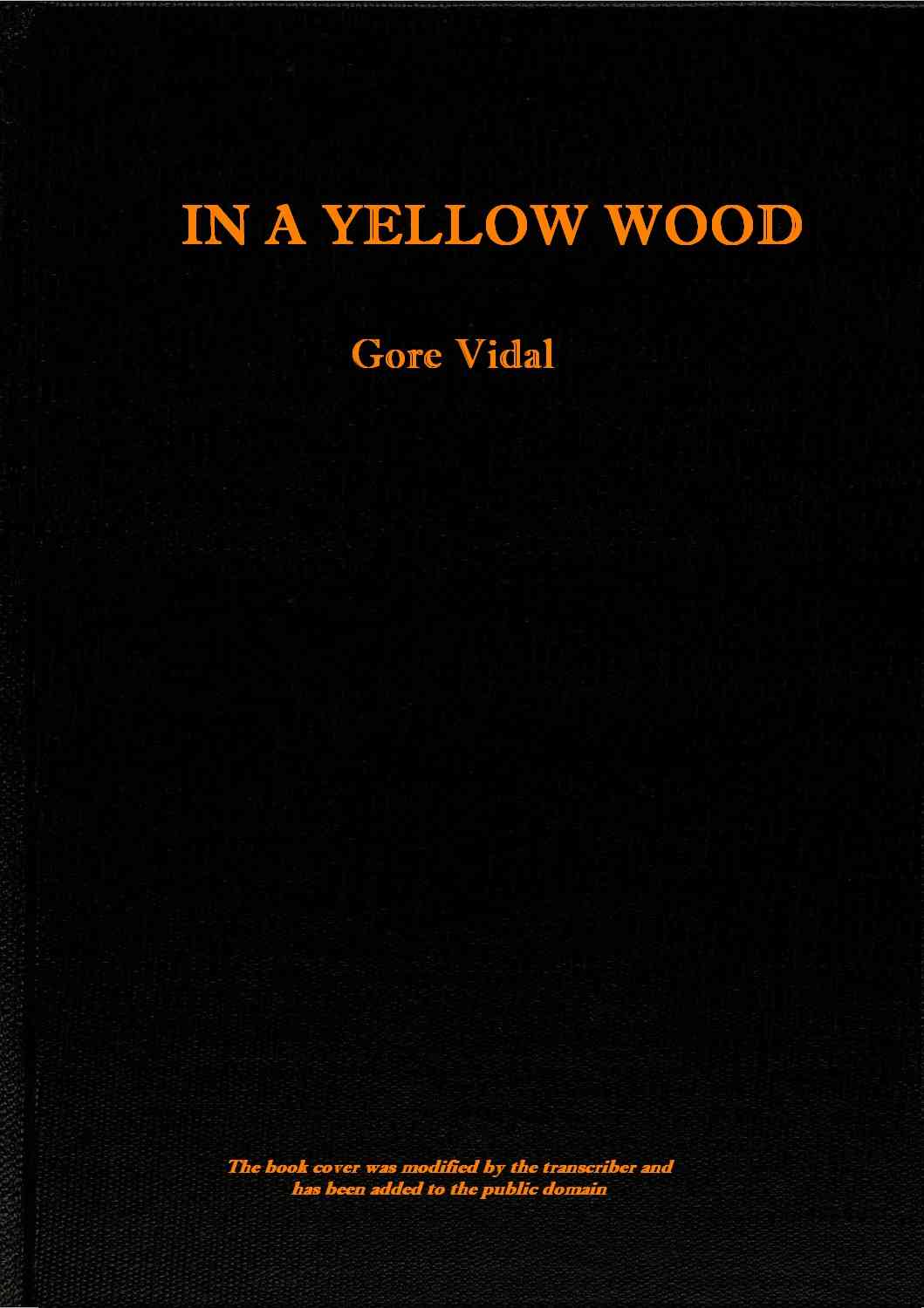 In a Yellow Wood cover