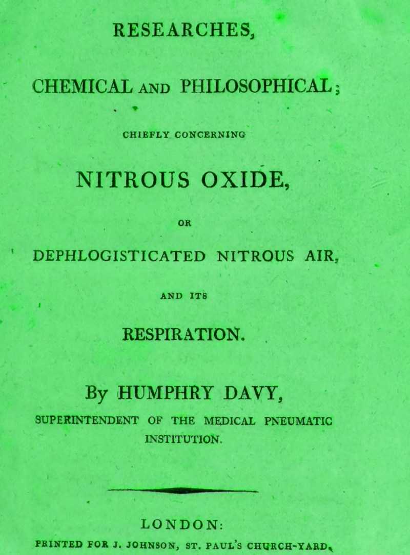 Researches Chemical and Philosophical; Chiefly concerning nitrous oxide / or dephlogisticated nitrous air and its respiration cover