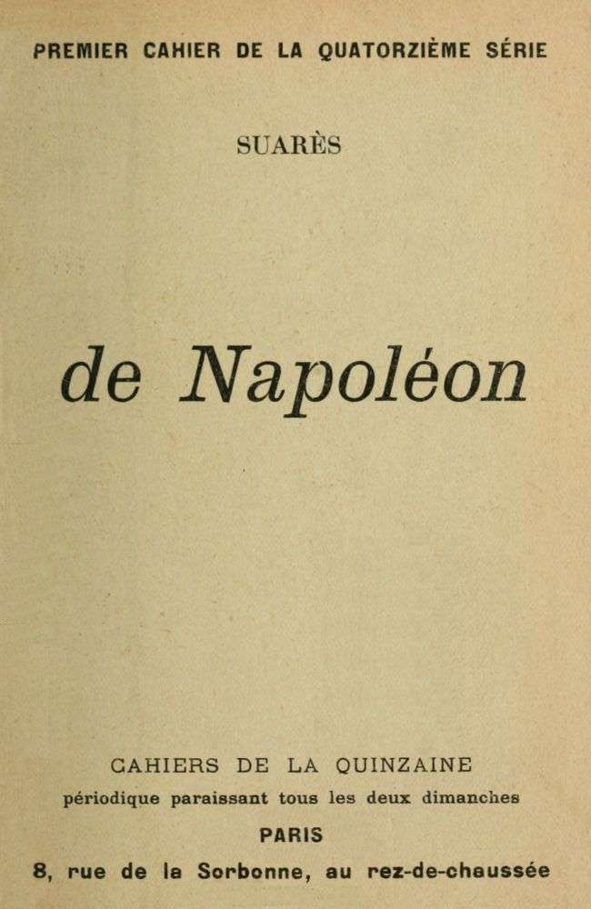 De Napoléon cover