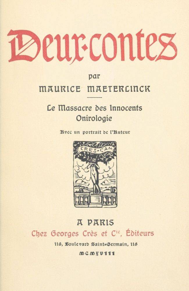 Deux contes: Le massacre des Innocents; Onirologie. cover