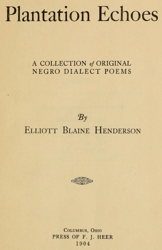 Plantation echoes cover
