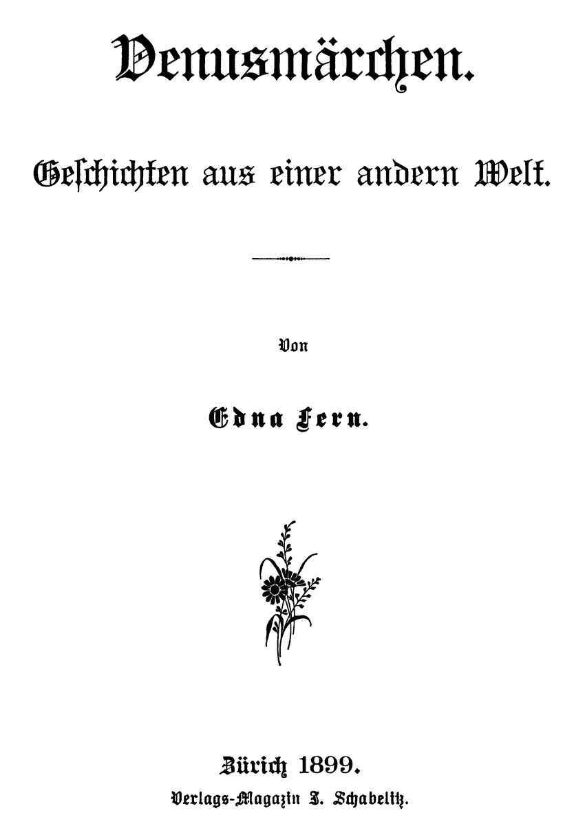 Venusmärchen: Geschichten aus einer andern Welt cover