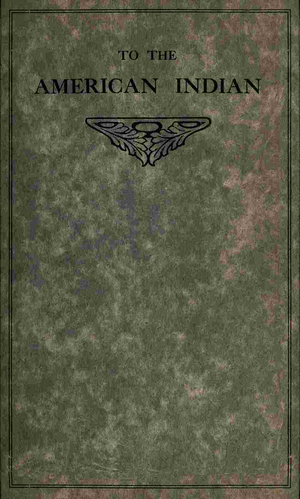 To the American Indian cover