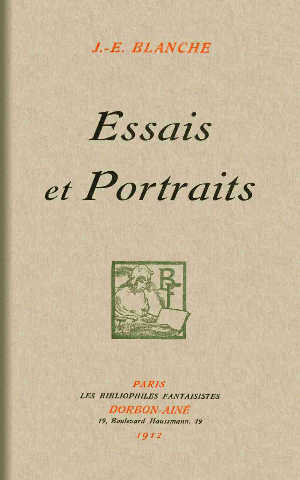 Essais et portraits cover
