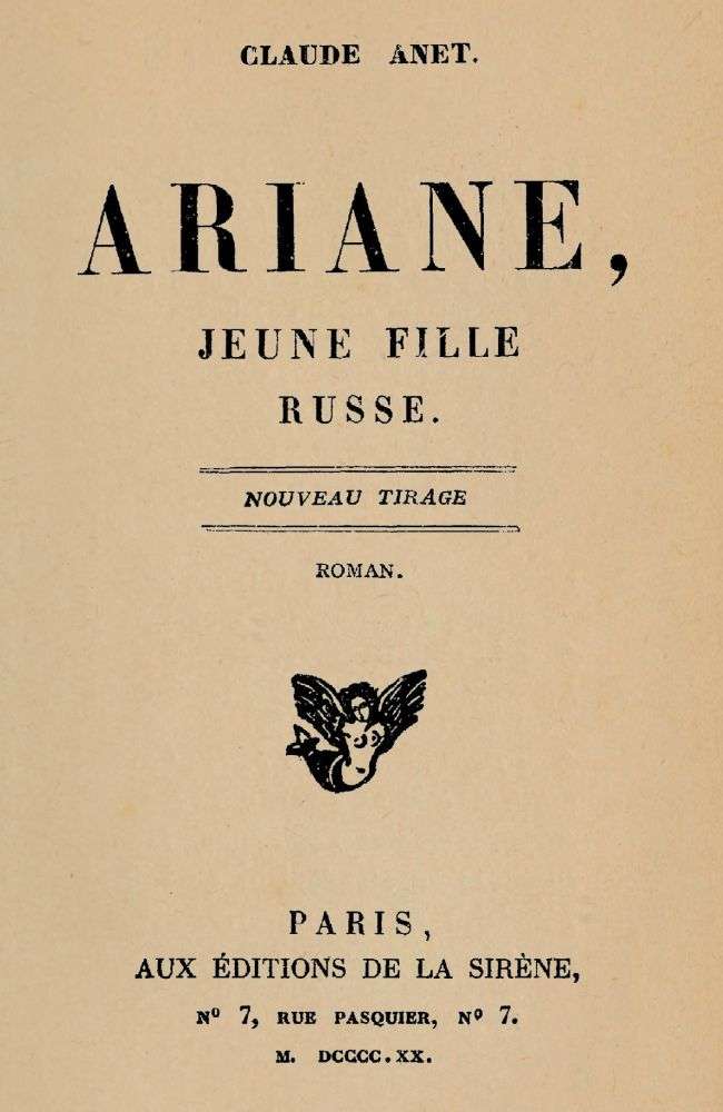 Ariane, jeune fille russe cover
