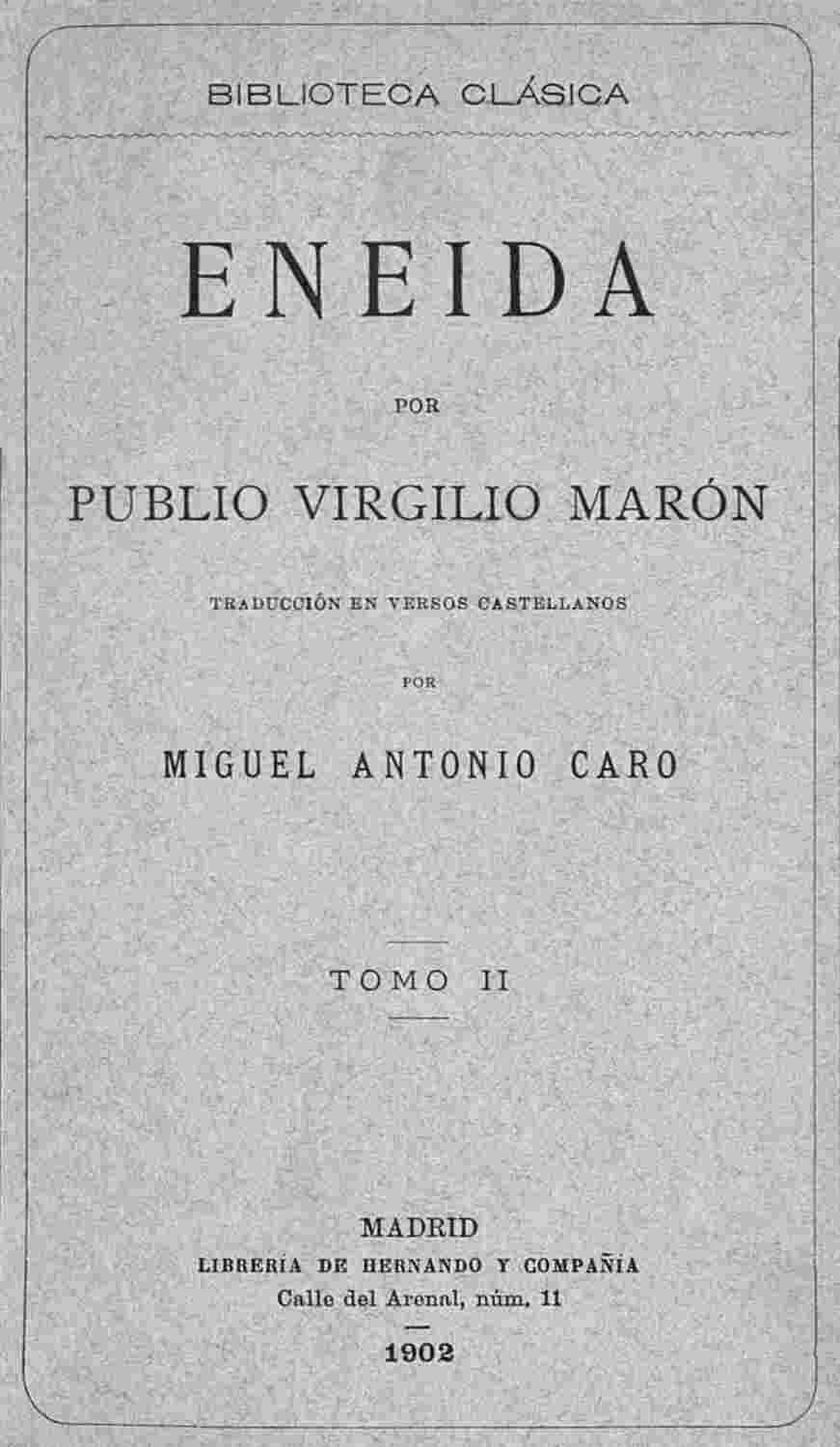 Eneida; v. 2 de 2 cover