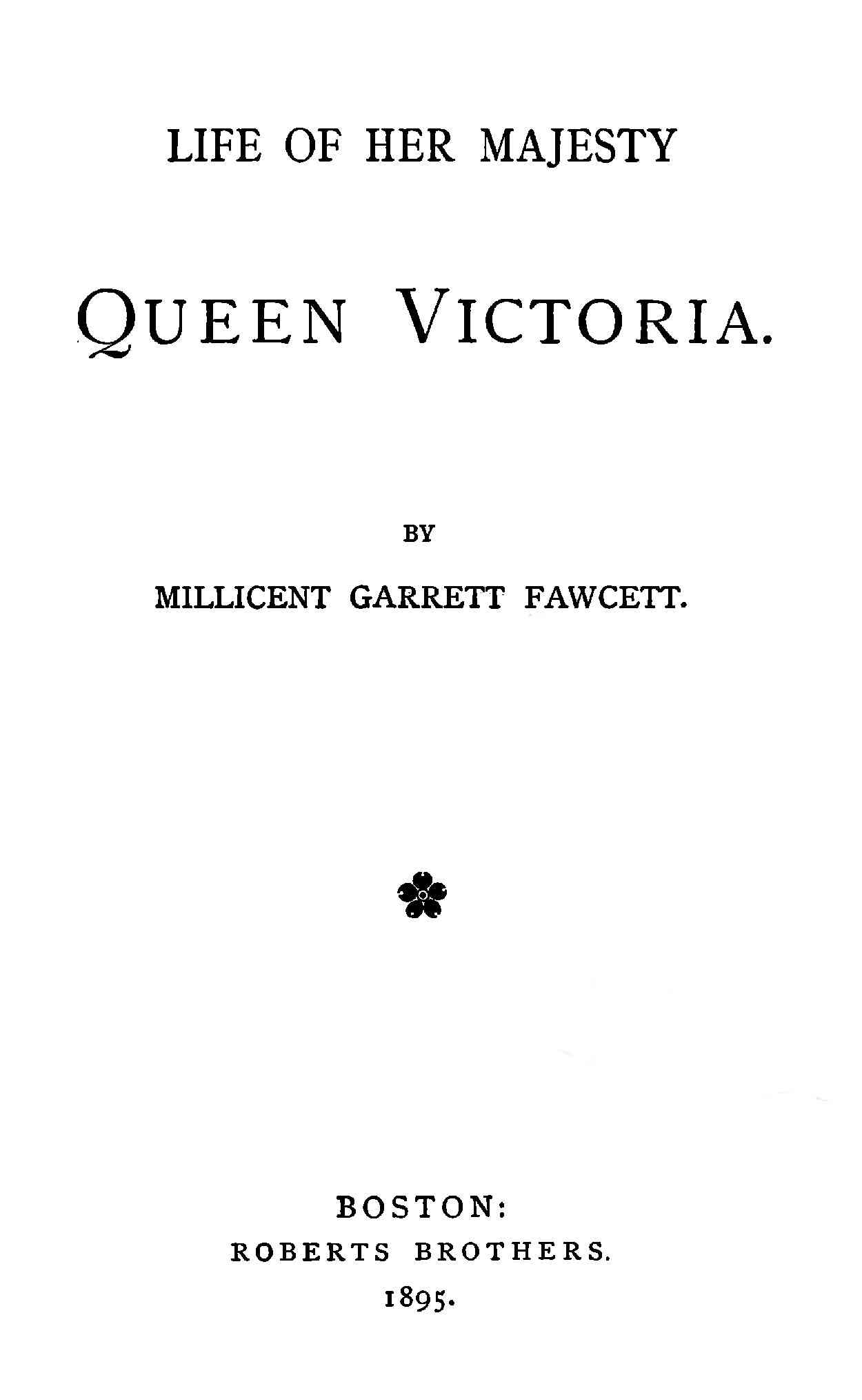 Life of Her Majesty Queen Victoria cover