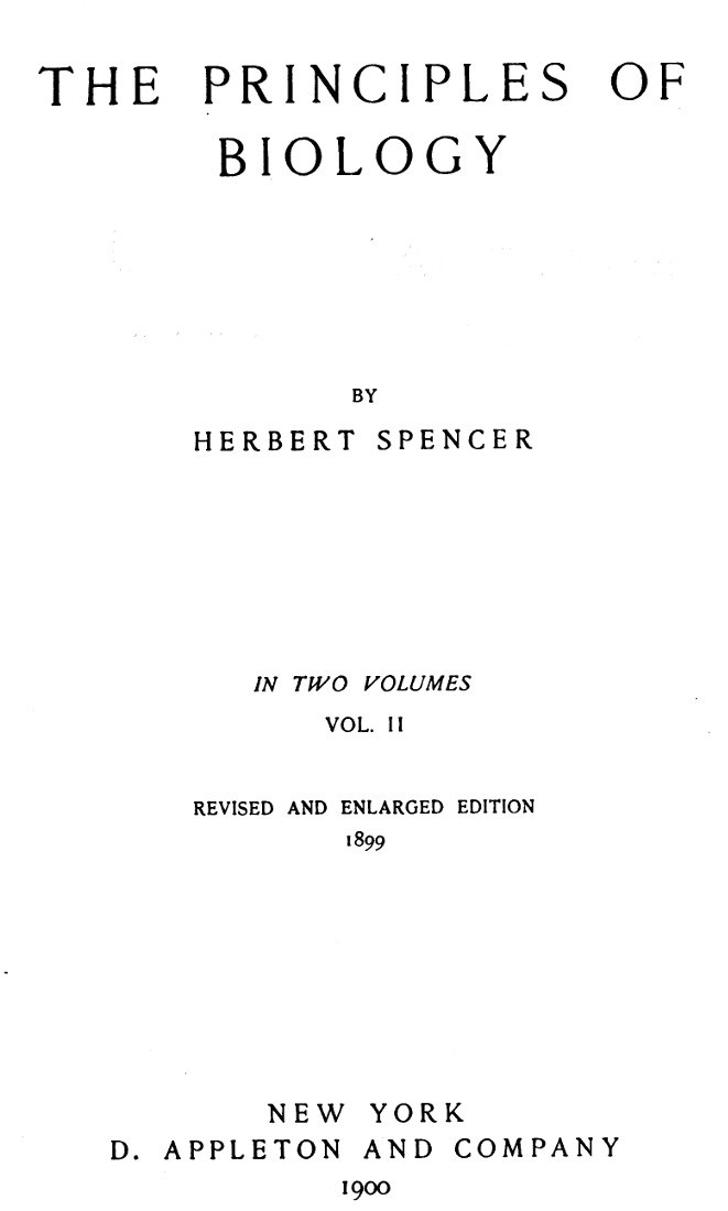 The Principles of Biology, Volume 2 (of 2) cover