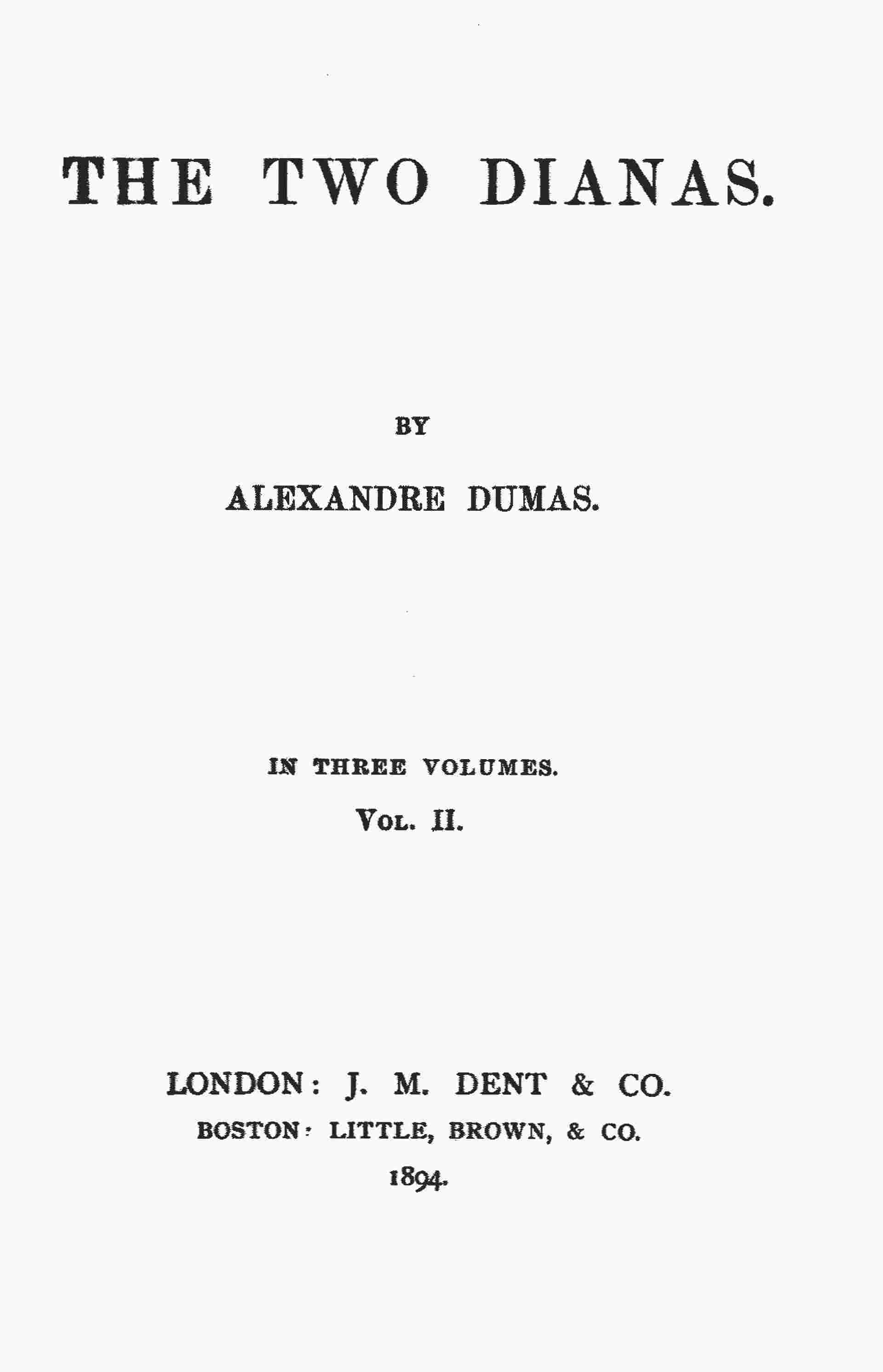 The Two Dianas, Volume 2 (of 3) cover