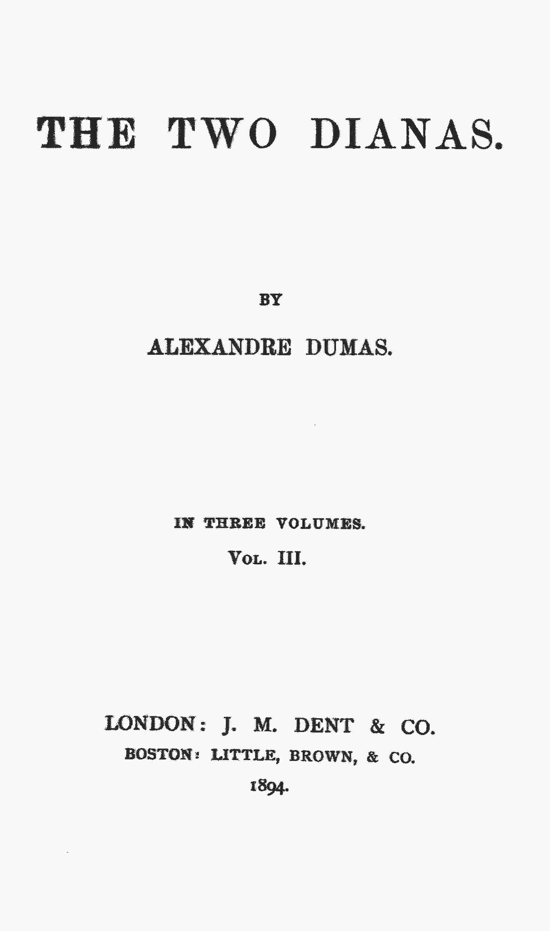 The Two Dianas, Volume 3 (of 3) cover