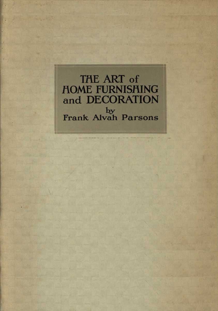 The art of home furnishing and decoration cover