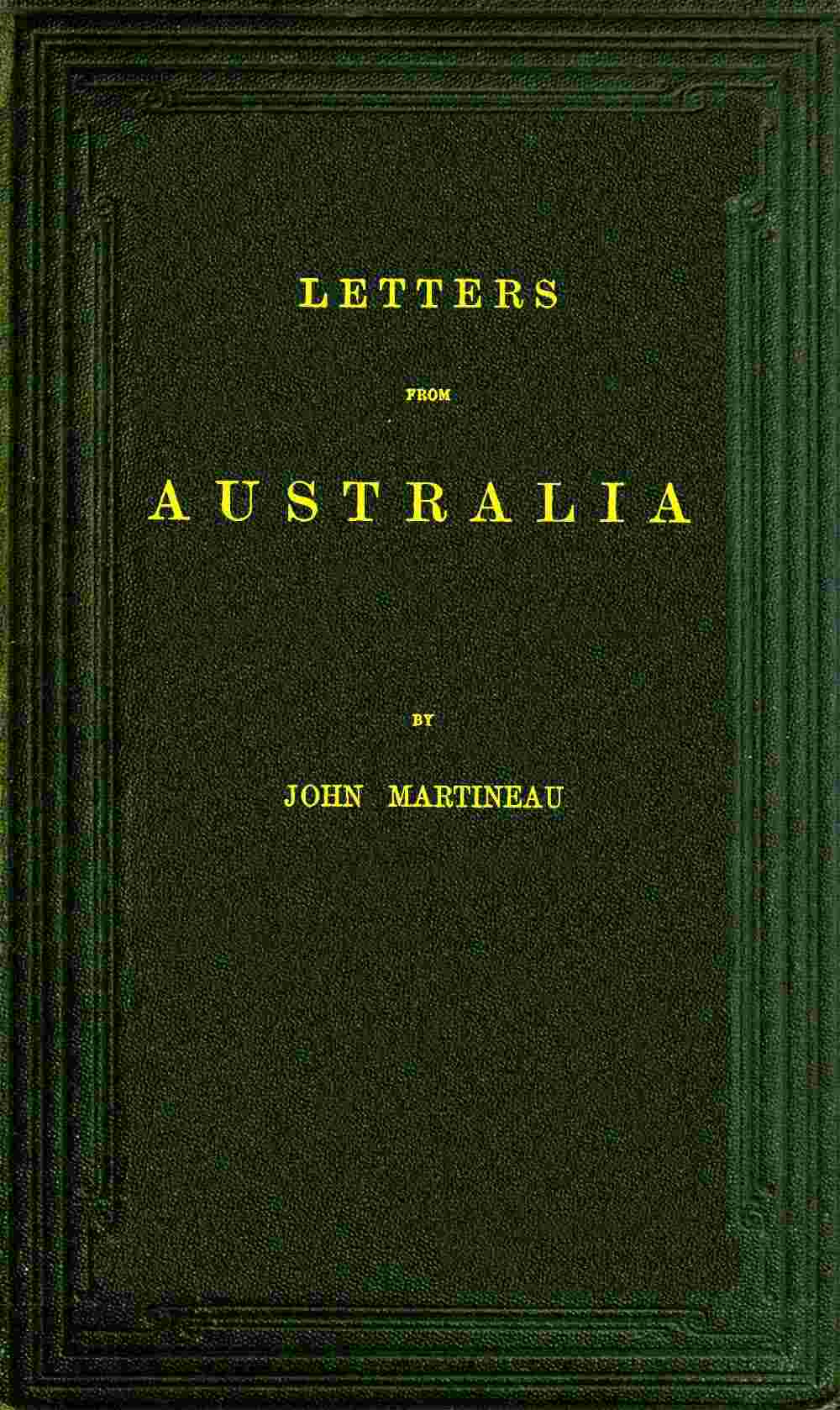 Letters from Australia cover