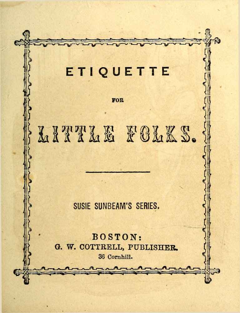 Etiquette for Little Folks cover