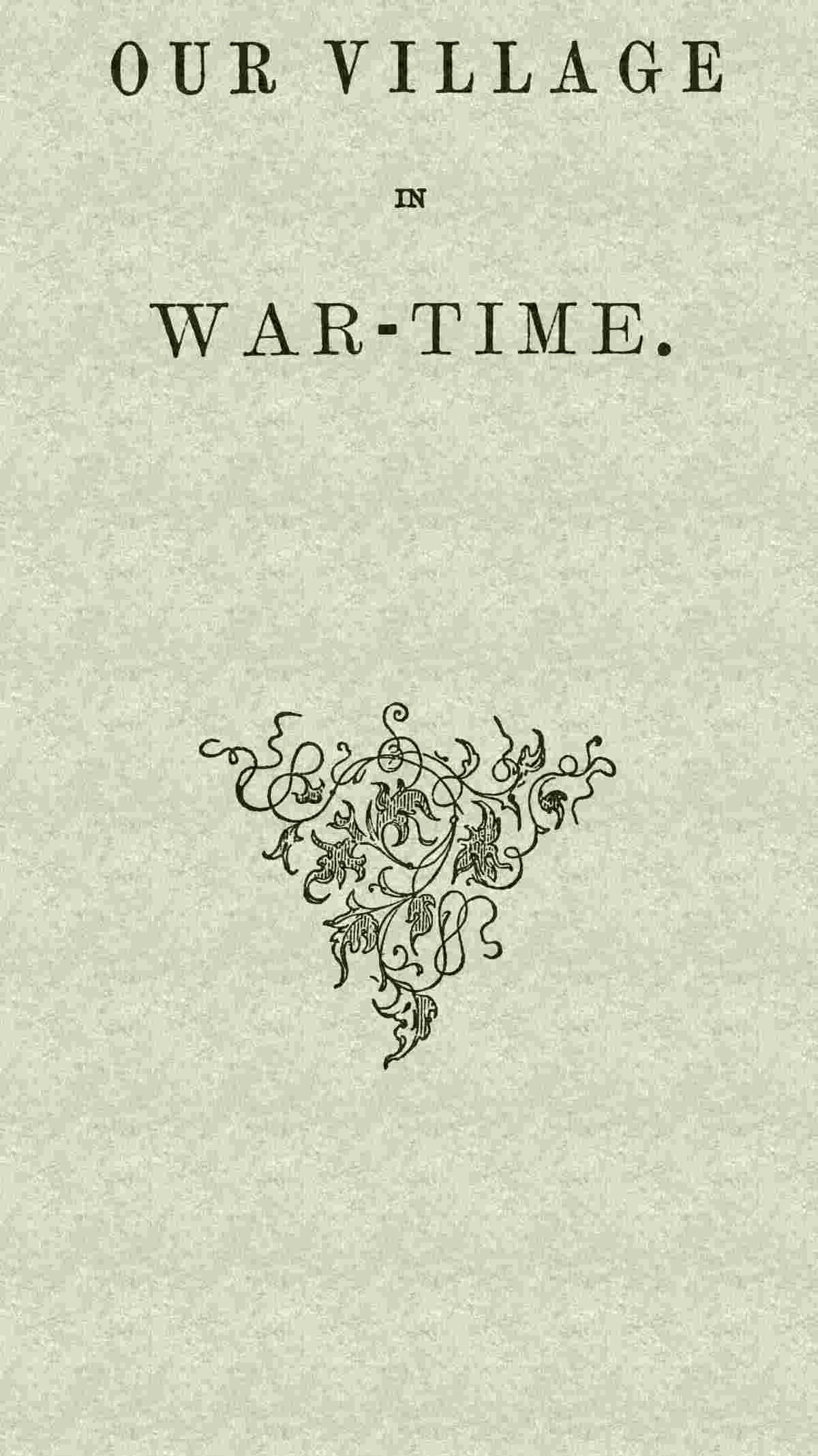 Our Village in War-time cover