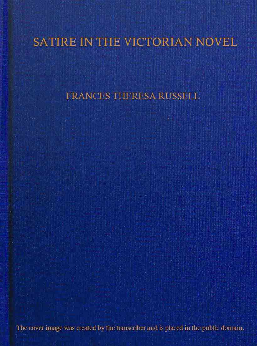 Satire in the Victorian novel cover