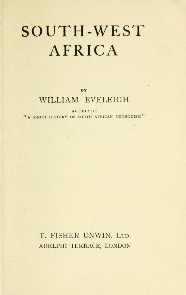 South-West Africa cover