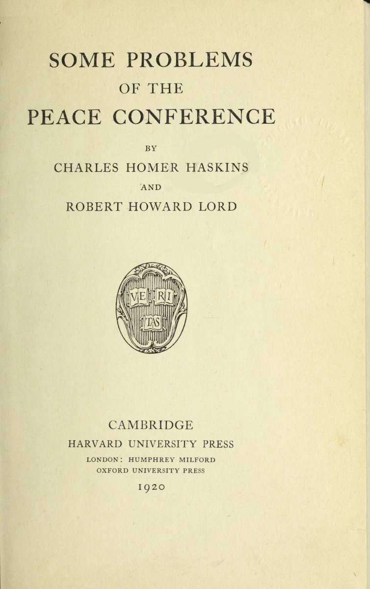 Some Problems of the Peace Conference cover