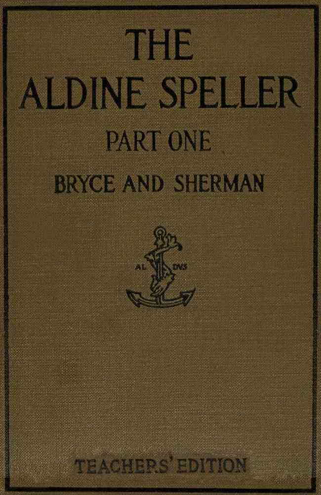 The Aldine speller, part one cover