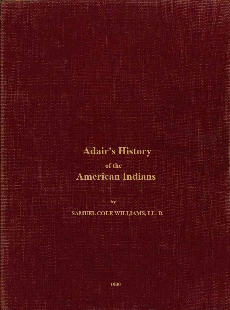Adair's History of the American Indians cover