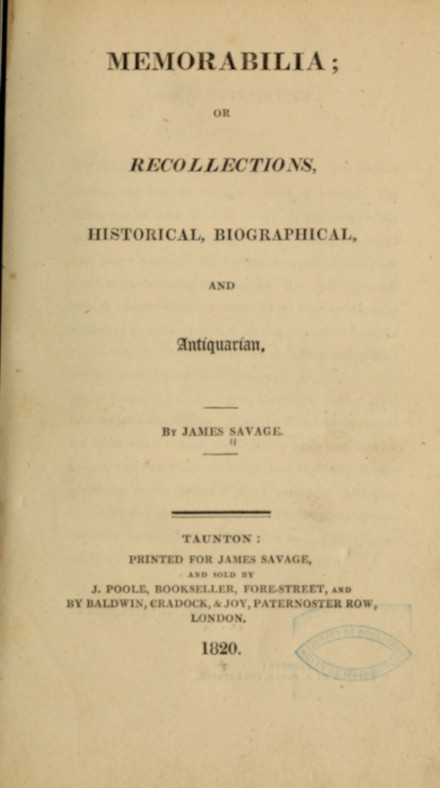 Memorabilia; Or Recollections, Historical, Biographical, and Antiquarian cover