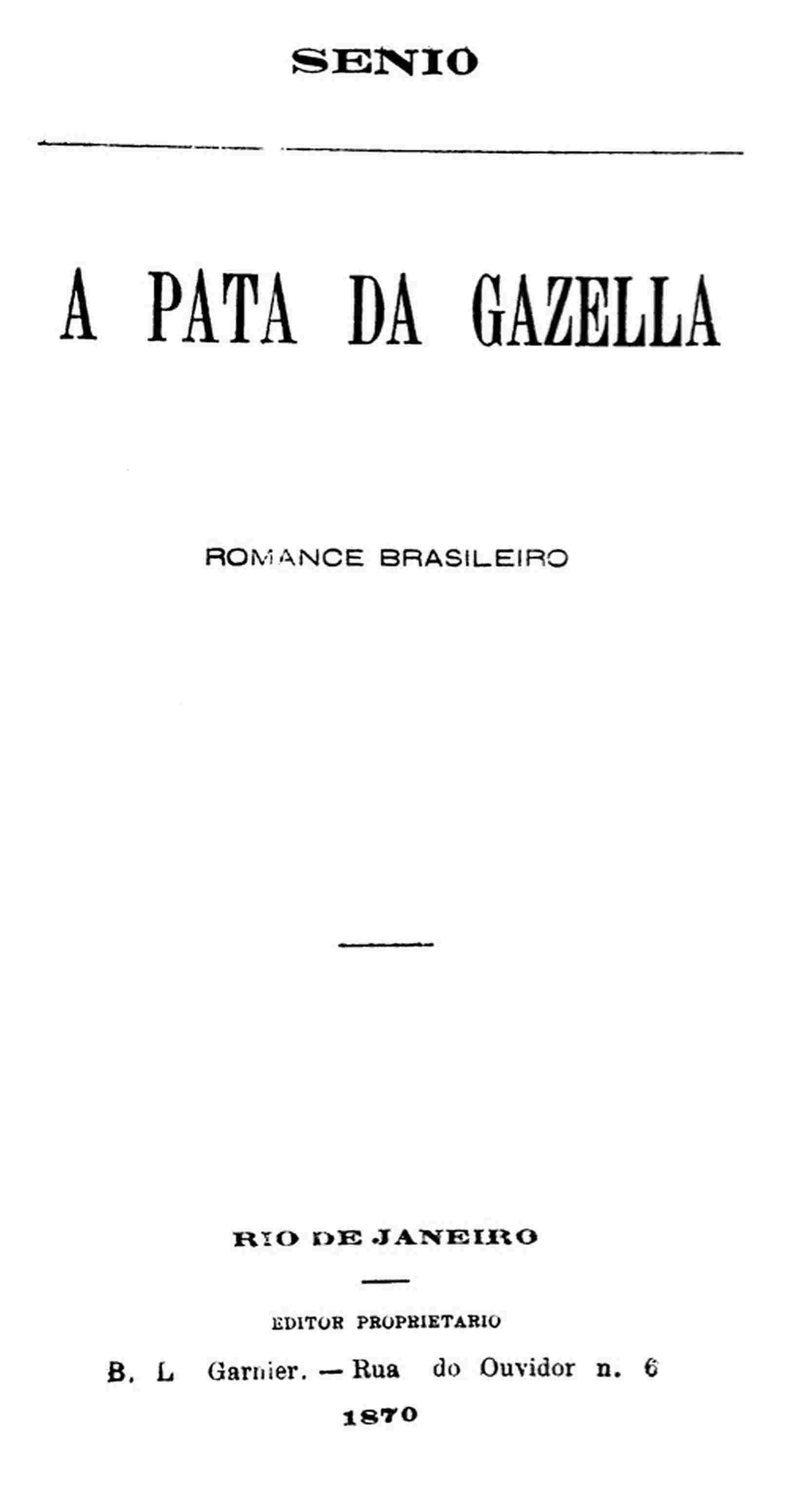 A Pata da Gazella: romance brasileiro. cover