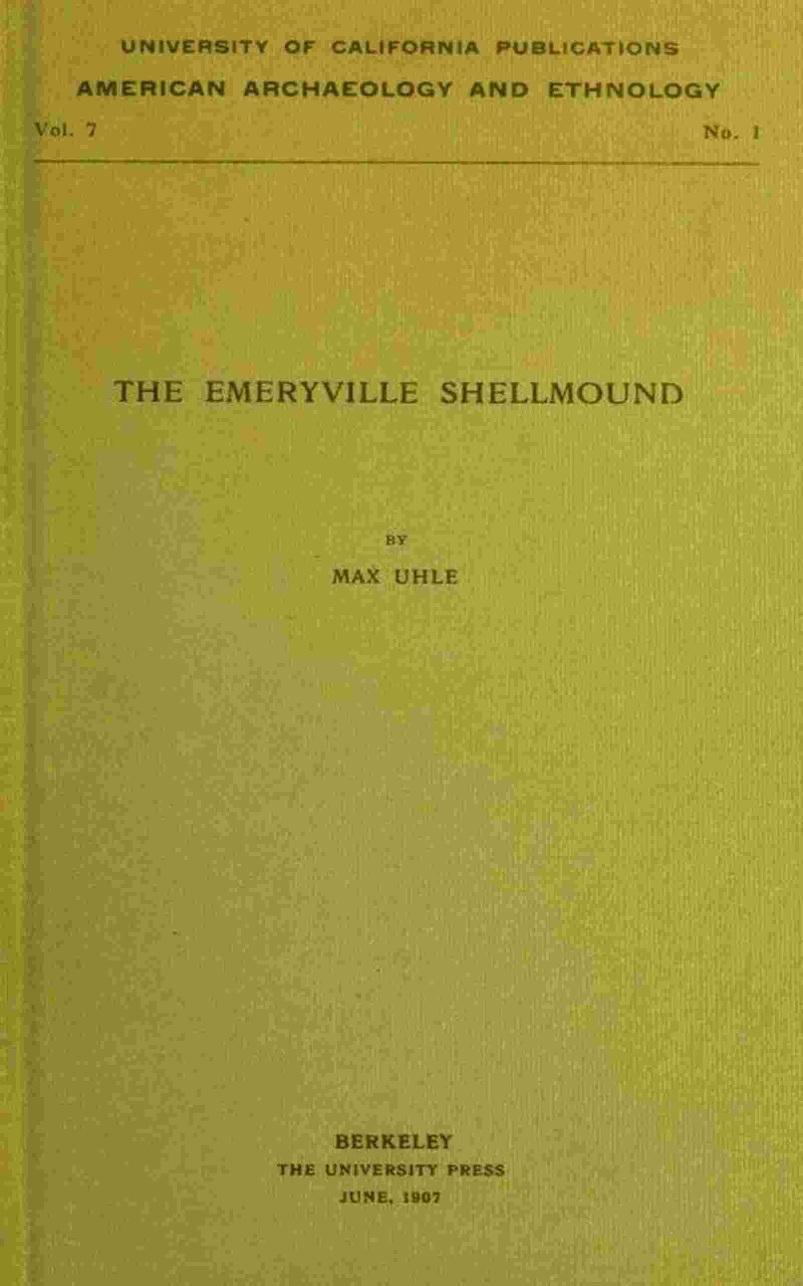 The Emeryville Shellmound cover