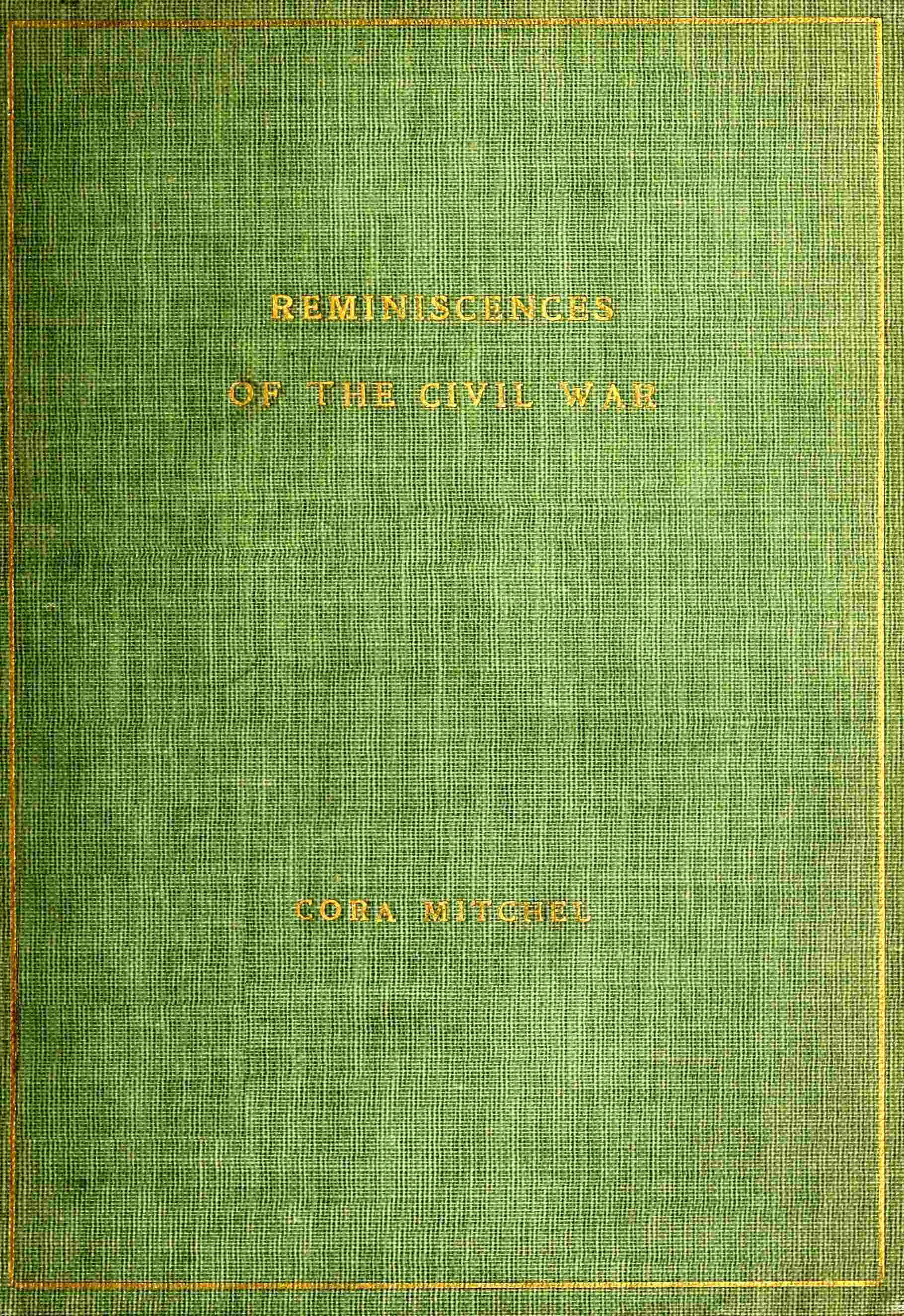 Reminiscences of the Civil War cover