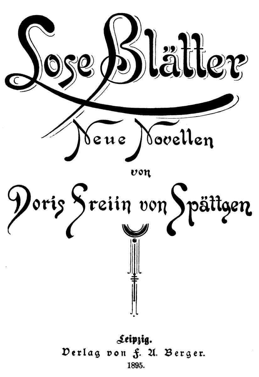 Lose Blätter: Neue Novellen cover