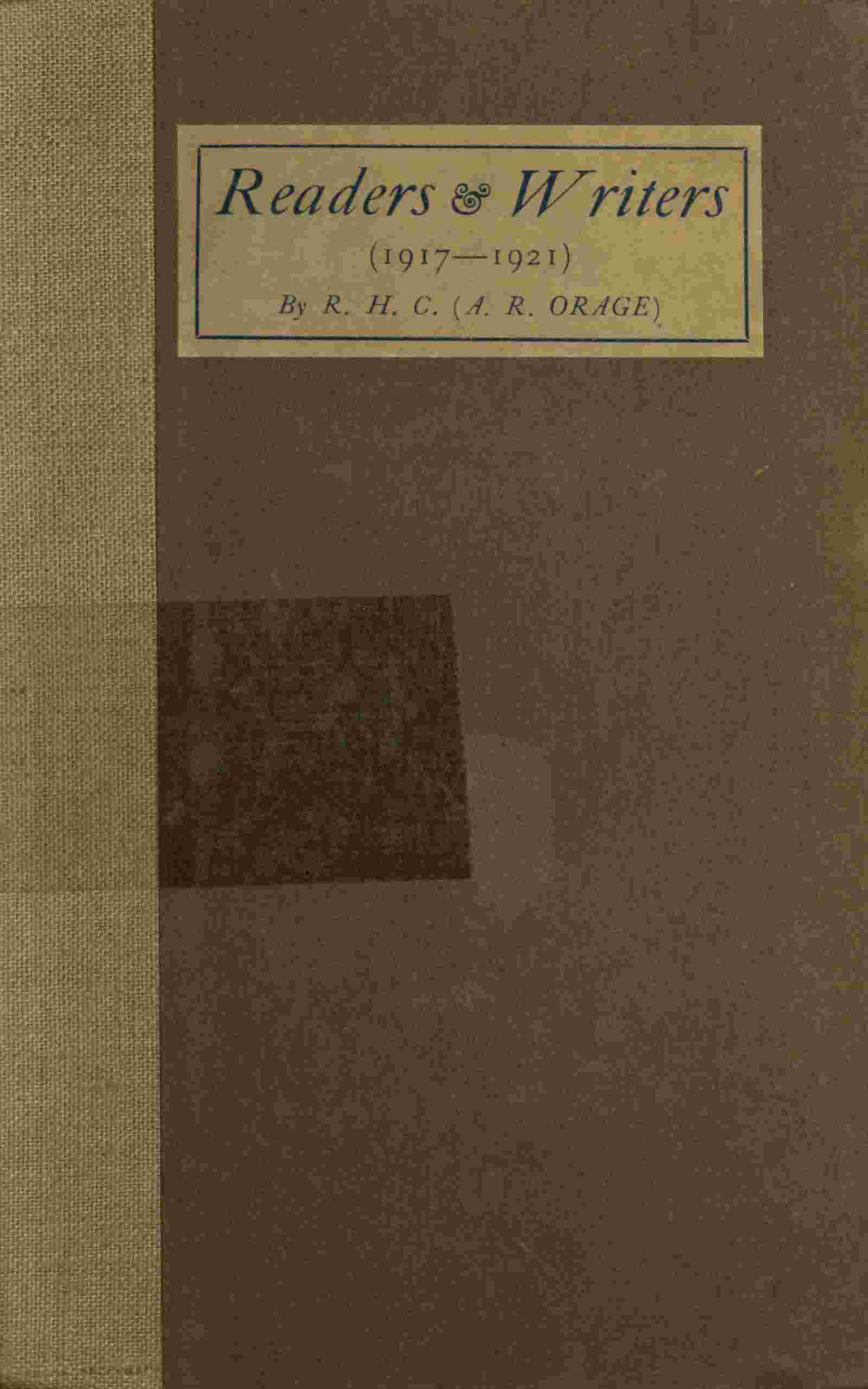 Readers and Writers (1917-1921) cover