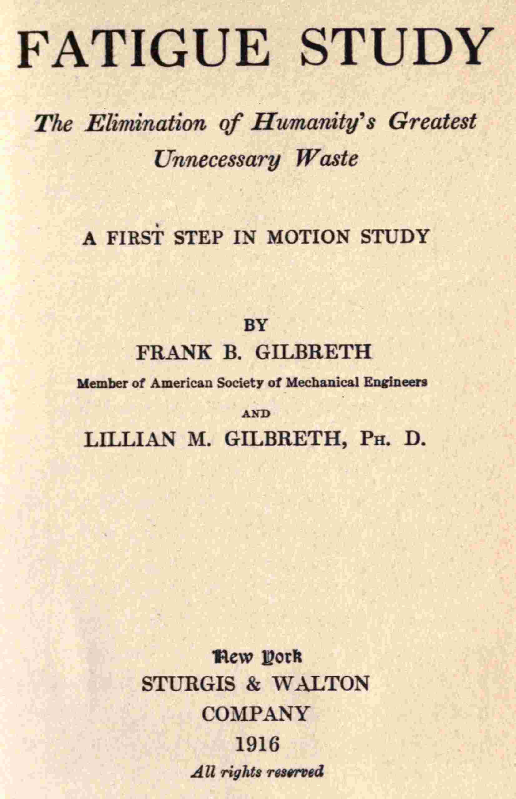 Fatigue study cover