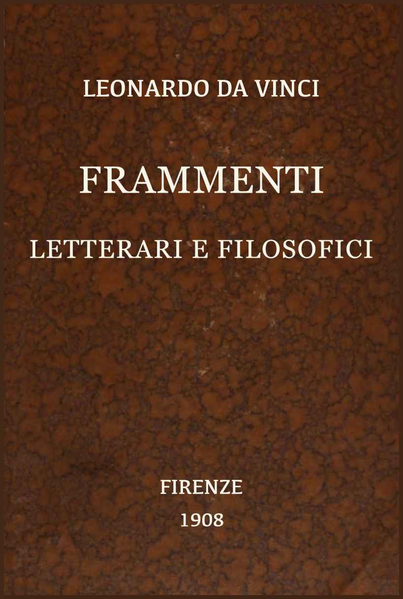 Frammenti letterari e filosofici cover