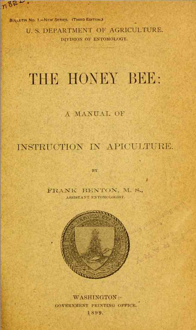 The honey bee: a manual of instruction in apiculture cover