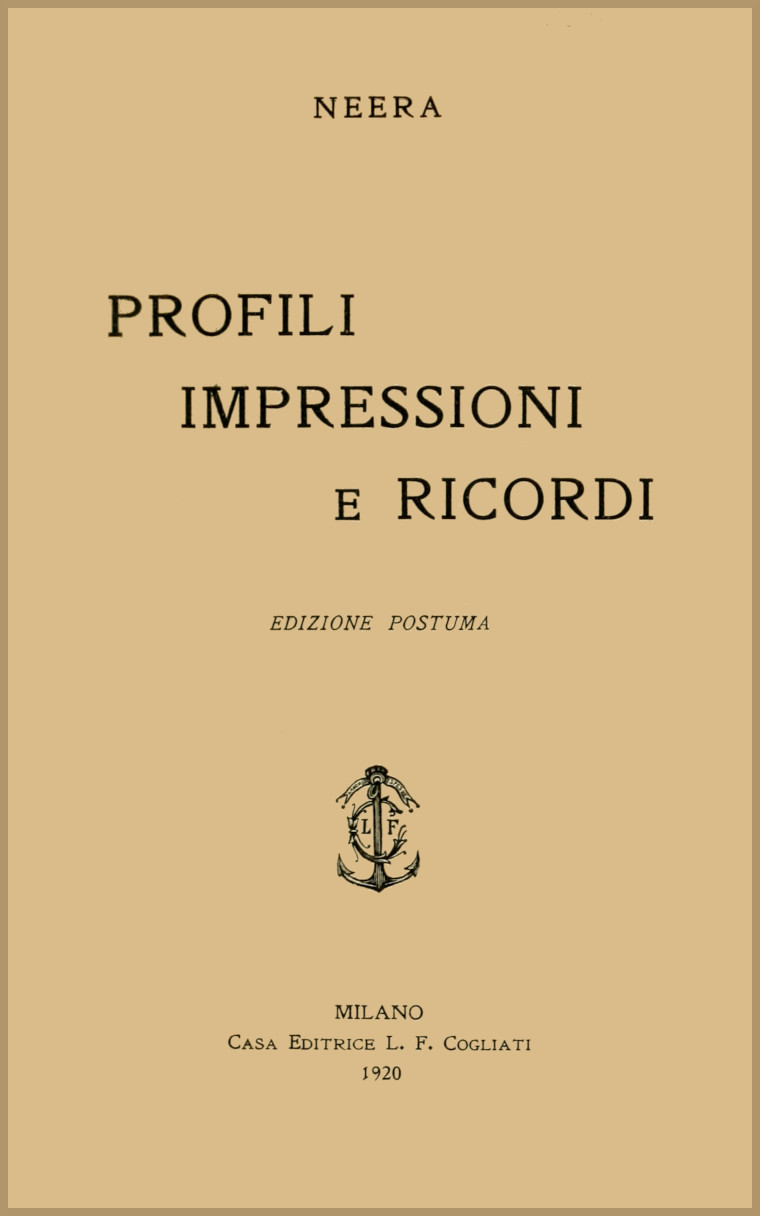 Profili, impressioni e ricordi cover