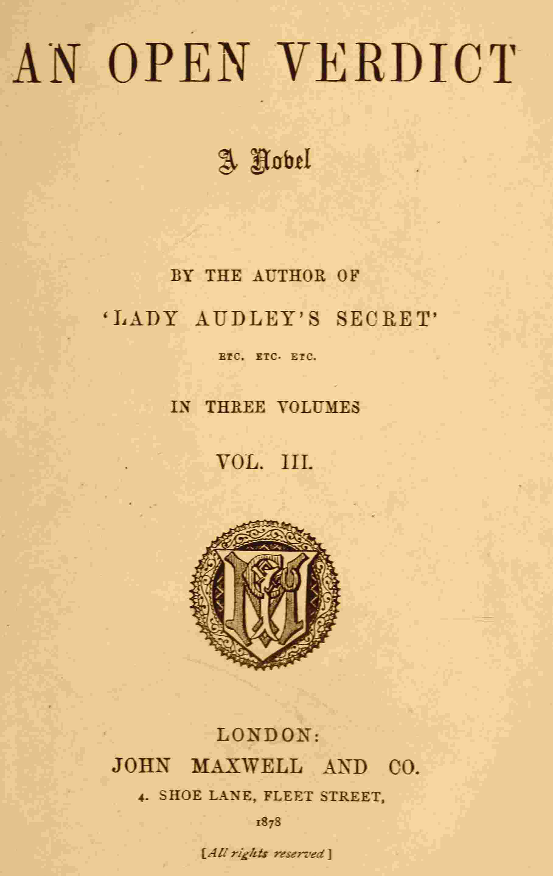 An open verdict cover