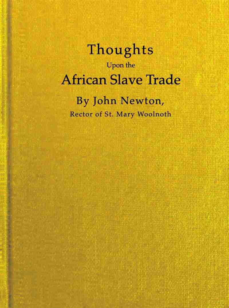 Thoughts upon the African slave trade cover
